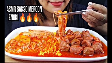 SUPER PEDAS ASMR BAKSO MERCON ENOKI YouTube