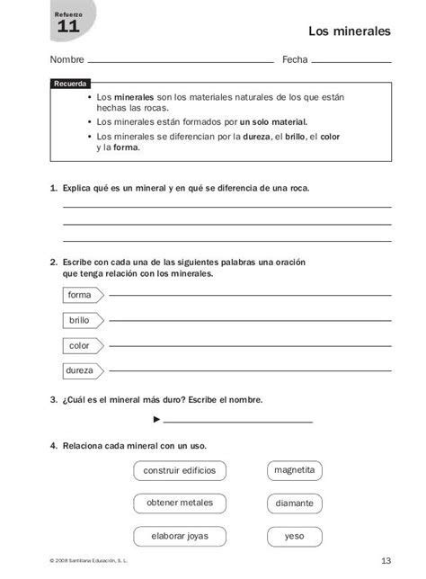 Refuerzo Y Ampliación Conocimiento Del Medio 4º En 2020 Hojas de