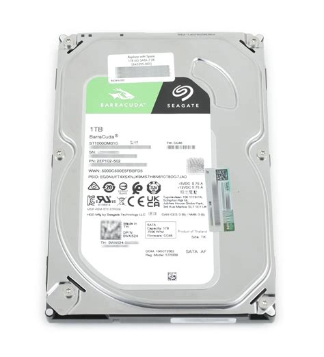 Dell Seagate 1TB ST1000DM010 7200 RPM 64MB Cache SATA 6 0GB S 3 5 WN524