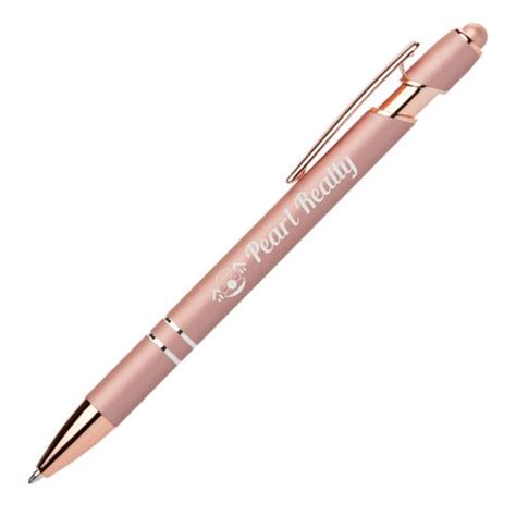 Custom Engraved Ellipse Softy Metallic Stylus Pen Engraved Pens