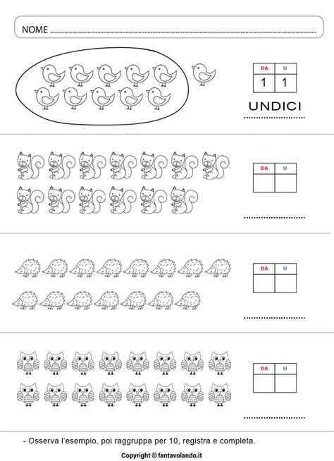 Le Schede Di Matematica Raggruppare Per 10 Fantavolando