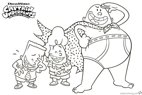 Captain Underpants Coloring Pages with George and Harold - Free ...