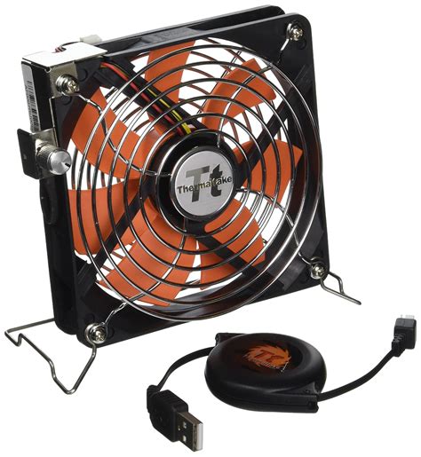 Thermaltake Mobile Fan 12 External USB Cooling 120mm with 12cm, Black ...