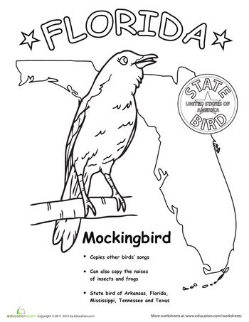 Florida State Bird Coloring Page