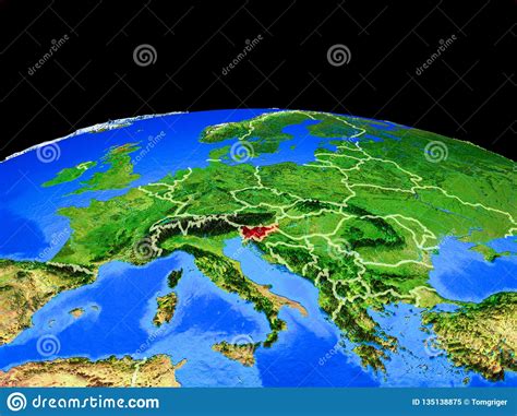 Slovenia From Space On Earth Stock Illustration Illustration Of