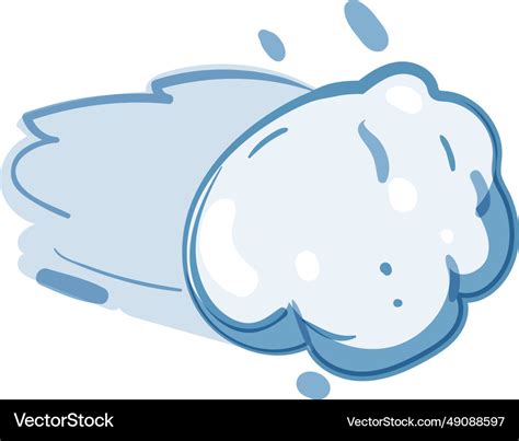 Sphere snowball cartoon Royalty Free Vector Image