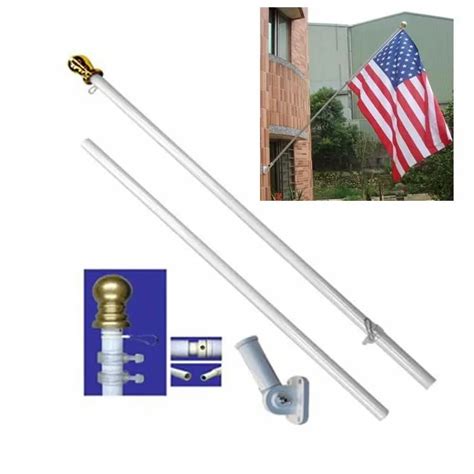 Silver 6ft Spinning Stabilizer Flag Pole For Wall Flags Buy 6ft