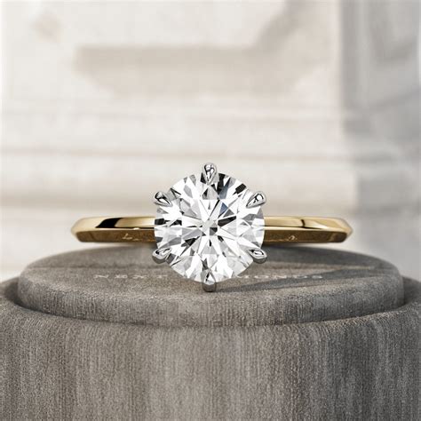 carat  brilliant lab grown diamond solitaire ring knife edge