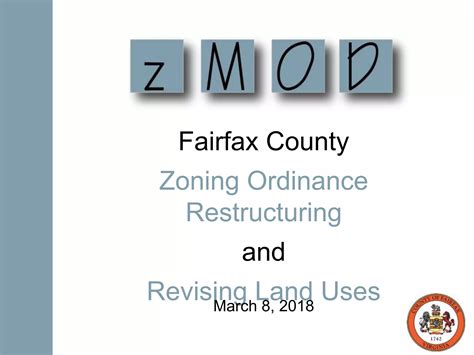 Zmod Fairfax County Zoning Ordinance Restructuring And Revising Land