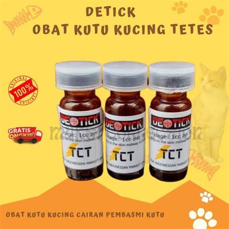 Jual OBAT KUTU KUCING TETES DETICK CAIRAN PEMBASMI KUTU KUCING Shopee