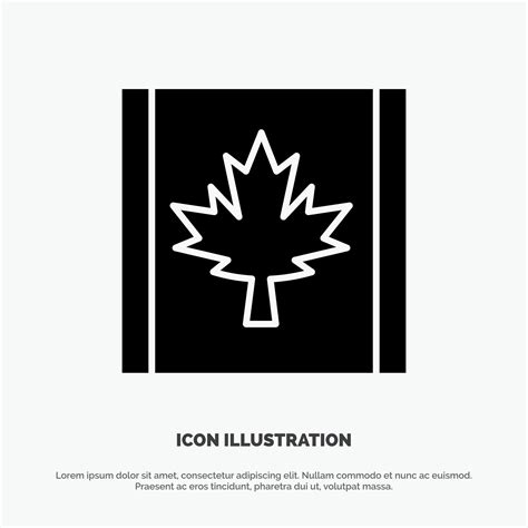 Canada Flag Leaf solid Glyph Icon vector 14992452 Vector Art at Vecteezy