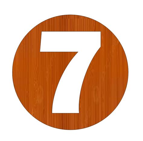 Laser Cut Number 7 Cutout Wooden Number Seven Shape Free Cdr Vectors