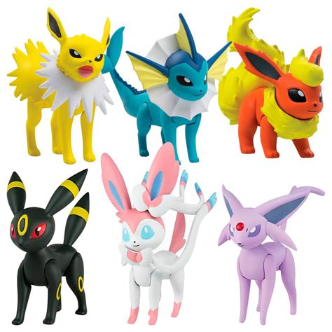 Bonecos Pok Mon Action Pack Jolteon Vaporeon Flareon Umbreon