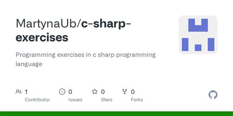 GitHub - MartynaUb/c-sharp-exercises: Programming exercises in c sharp ...