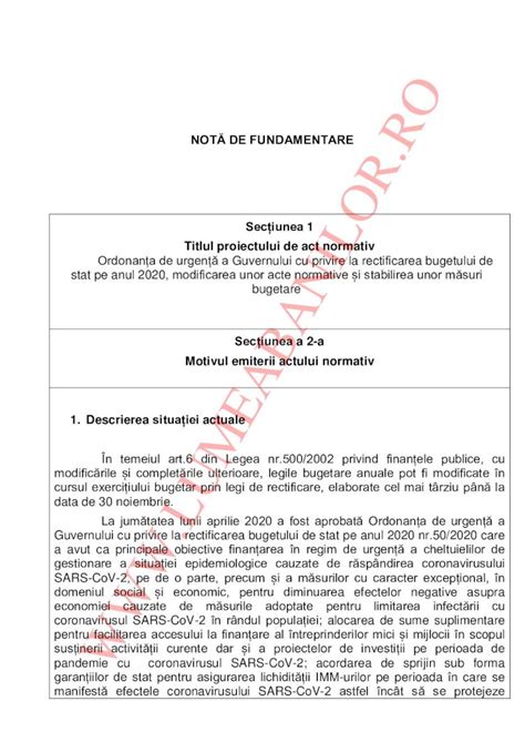 Pdf Not De Fundamentare Not De Fundamentare Sec Iunea