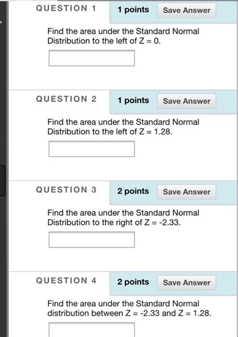 Solved Question 1 1 Points Save Answer Find The Area Under