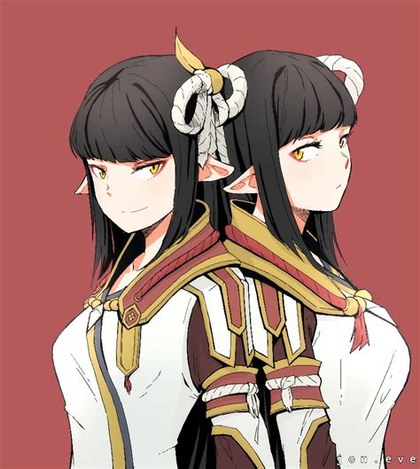 Safebooru 2girls Black Hair Blush Breasts Hinoa Japanese Clothes Jon