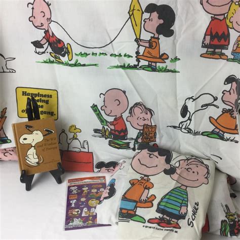 863 Vintage Peanuts Snoopy Sheet Set Lot EstateSales Org