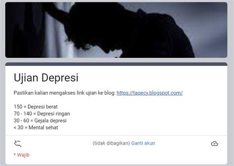 Link Tes Ujian Depresi Berapa Besar Tingkat Depresimu Ayo Coba