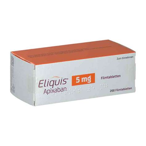 Eliquis 5 Mg Filmtabletten 200 Stk Online Kaufen