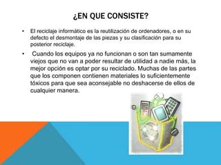 Reciclaje Informatico Ppt