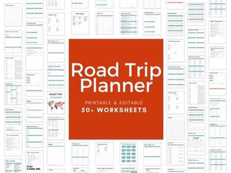 Printable Road Trip Planner Touristear Travel Shop