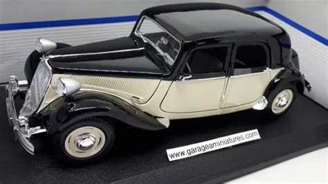 Citroen Traction Cv Cylindres Bi Ton Noire Beige Maisto