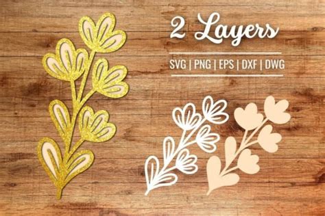 3D Leaf Cut File Gráfico por SvgOcean Creative Fabrica