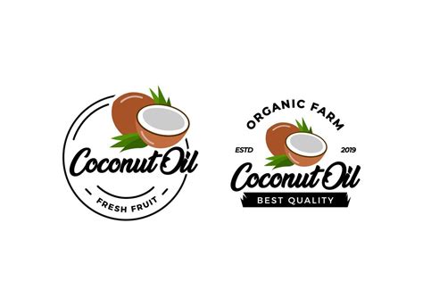 Coconut oil logo design template. 9521793 Vector Art at Vecteezy