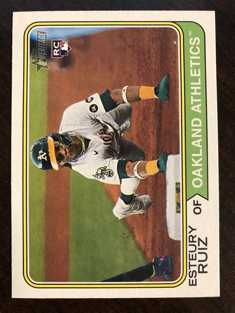 2023 Topps Heritage High Number 569 Esteury Ruiz Oakland Athletics