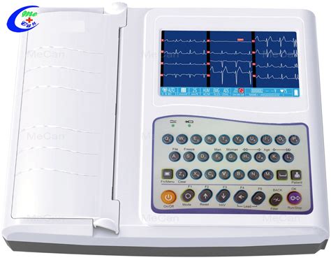 Delicado diseño portátil LCD en color de gran máquina de ECG de 12