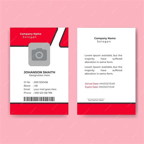 Premium Vector Vector Abstract Design Id Cards Template With Photo