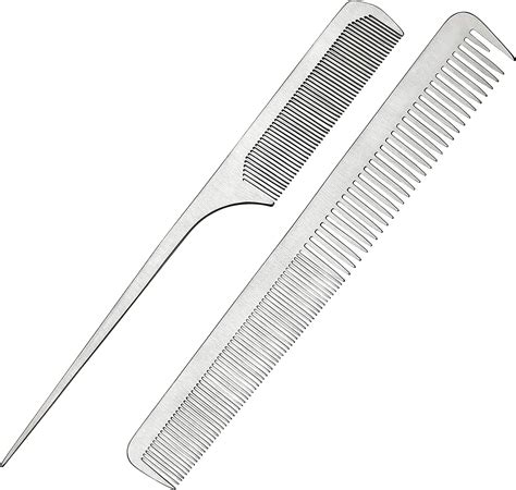 2-pack metal barber comb set for men and women. Professional Hair Salon ...