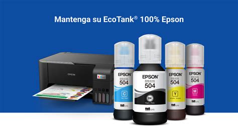 Botella De Tinta Epson Ecofit Color Negro T504 Suministros Y Tintas