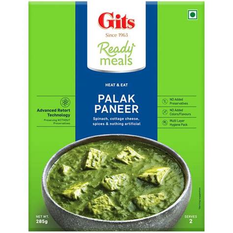 Buy Gits Ready Meals Palak Paneer 285 Gm Carton Online At Best Price of ...