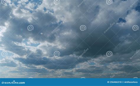 Beautiful Blue Sky With Stratocumulus And Clouds Background Sky With