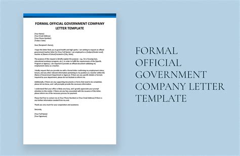 Formal Official Government Company Letter Template In Word Google Docs