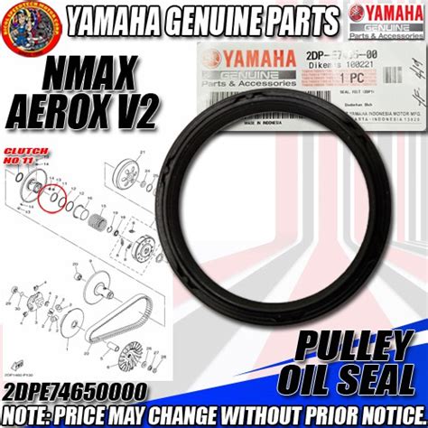 Nmax Aerox V Pulley Oil Seal Genuine Dpe Shopee Philippines