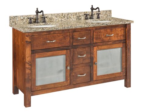 60 Inch Bathroom Vanity Without Top From Dutchcrafters Amish Furniture