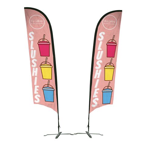 Customized Logo Single Double Side Digital Printing Beach Flags China Customized Flags And