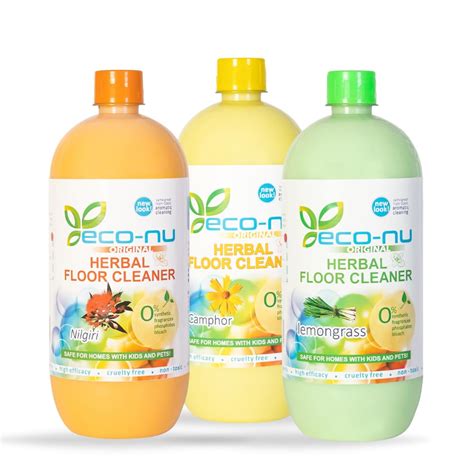 Eco Nu Herbal Floor Cleaner Lemongrass Nilgiri Camphor Based Pack