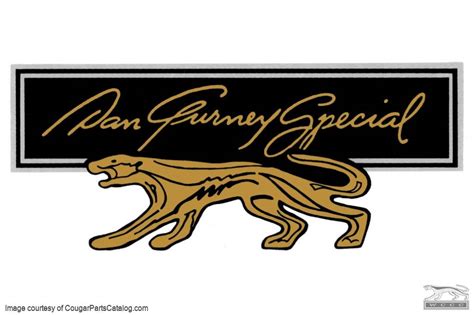 Decal Window Dan Gurney Special Repro 1968 Mercury Cougar