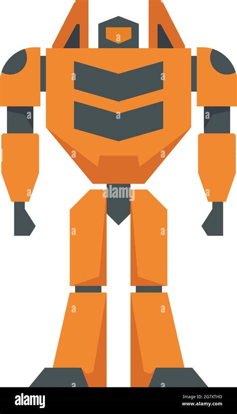 Toy Robot Transformer Icon Flat Illustration Of Toy Robot Transformer Vector Icon Isolated On