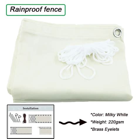 Milky White Polyester Waterproof Balcony Privacy Screen Net Terrace