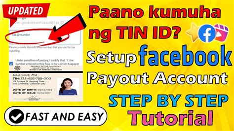 FACEBOOK MONETIZATION WALANG TIN ID PAANO KUMUHA AT MAG SET UP NG