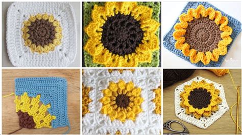 Very Useful And Charming Crochet Granny Sun Flowers Pattern Easy Free