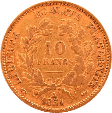 10 francs Cérès 1851 A TTB Parlons Monnaies