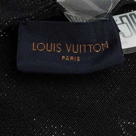 Louis Vuitton Black Monogram Silk Fringed Bandeau Scarf For Sale At 1stDibs