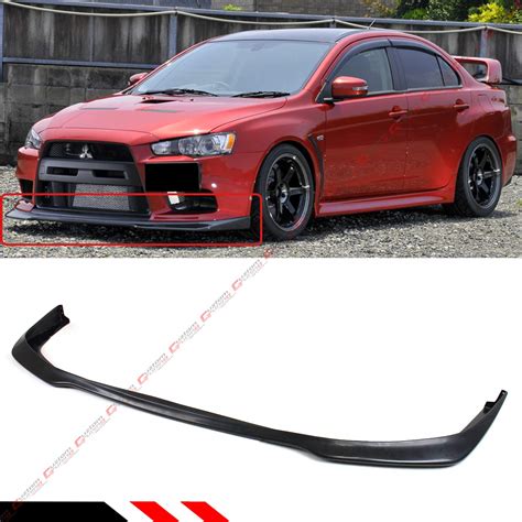 Jdm Ral Style Front Bumper Lip Spoiler Splitter Compatible With 2008 2015 Mitsubishi Evo X 10 Mr