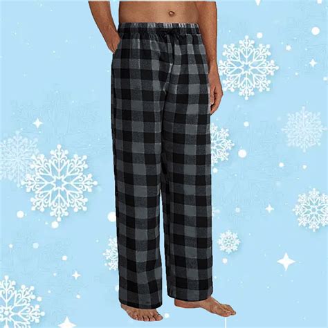 Cllios Mens Buffalo Plaid Pajama Pants Comfy Loose Lounge Trousers